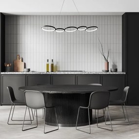 LED Csillár zsinóron OLYMPIA 5xLED/10W/230V fekete