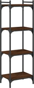 vidaXL 4 szintes barna tölgy színű szerelt fa könyvespolc 40x30x120 cm
