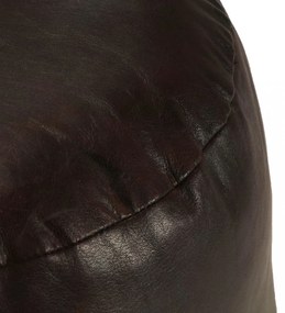 sötétbarna valódi kecskebőr puff 60 x 30 cm