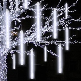 360 LED-es Karácsonyi meteor fények hulló hó effektussal, hálózati adapteres, 50 cm, Hideg fehér