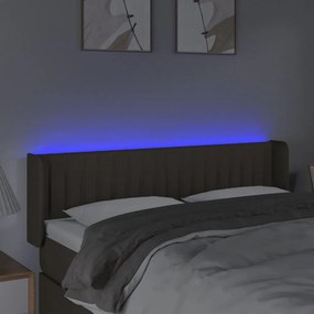 tópszínű szövet LED-es fejtámla 147 x 16 x 78/88 cm