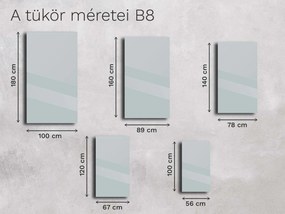 Keretes tükör B8 56×100