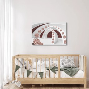 Kép - 3D ívek virágokkal (90x60 cm)