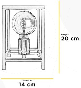 ONLI - Asztali lámpa FLOKI 1xE27/15W/230V 20 cm fekete/réz