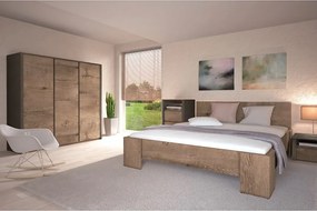 Komód, tölgy lefkas sötét/smooth szürke, MONTANA K3D