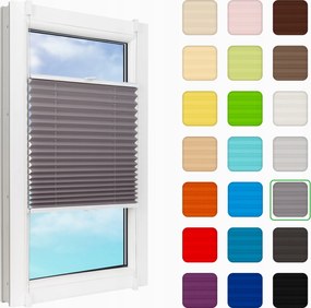 Pliszé Roló, Plisszírozott Roló 43x150 Egyedi Méretre, Szerelés Nélkül, Különböző Színek Makostyl