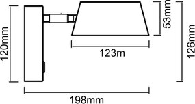 Open Design OR86522 - LED fali lámpa TIMO LED/6W/230V 3000/4500/6500K fekete