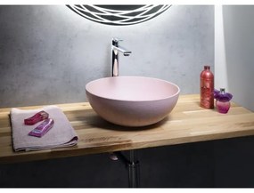 Sapho - FORMIGO ráültethető mosdó Ø 39 cm beton/rózsaszín