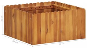tömör akácfa kerti magaságyás 50 x 50 x 25 cm