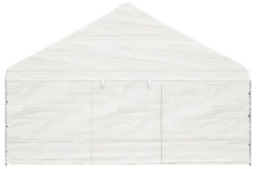 fehér polietilén pavilon tetővel 11,15 x 5,88 x 3,75 m