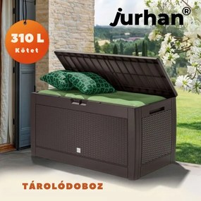 RATO tárolódoboz, 310L, 119x48x60 cm, barna Prosperplast