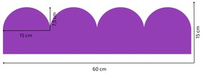 PIPPER. Textil öntapadó tapéta - Mini Ív - Lila színű Szín: Sötét