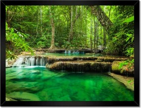 Poszterek keretben 40x30 Erawan vízesés Thaiföld