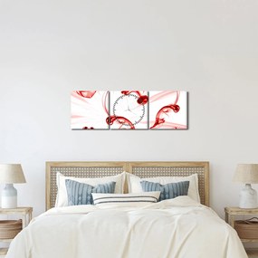 Szív a füstből képe (órával) (90x30 cm)