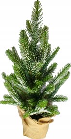 Mesterséges karácsonyfa havas Erdőkirálynő, mint élő kis juta Pe 100 %