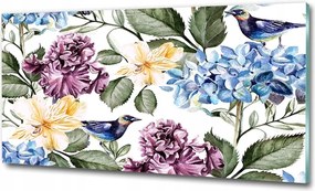 Fotó kép edzett üveg Virágos minta 100x70