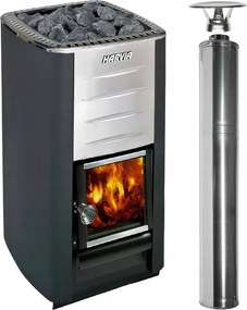 Fa szaunakályha Harvia M3 16,5kW acél kémény Harvia WHP150