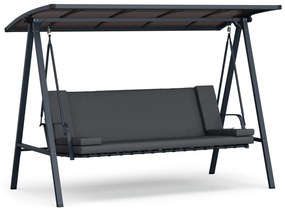 Blumfeldt LuxeLounge, hollywoodi hinta, 3 üléses, egyénileg állítható, porszórt acél, időjárásálló