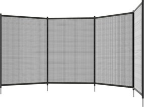 Outsunny Kerti Kádfence, 365 x 126 cm, 4 Darab Dekoratív Medence Kerítéssel, Lépőfennsíkkel Teraszra, Erkélyre, Fekete | Aosom