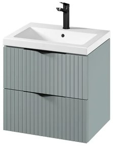 Cersanit S801-544 - Függesztett fürdőszobai szekrény mosdóval TIRSO 60x45 cm menta