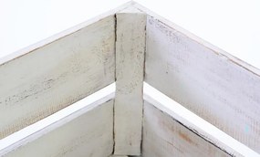 DIVERO Kerti fa tároló doboz VINTAGE 51 x 36 x 23 cm fehér