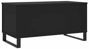 Fekete szerelt fa dohányzóasztal 90x44,5x45 cm