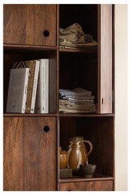 Sötétbarna mangófa szekrény 75x210x45 cm Staes – WOOOD