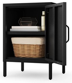 Fekete fém éjjeliszekrény – MIA Modern 424 x 595 x 400 mm