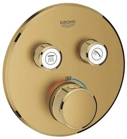 Grohe Grohtherm SmartControl zuhany és fürdő csaptelep vakolat alatti rész nélkül csiszolt cool sunrise 29119gn0 G29119GN0