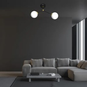 Csillár JOY 2xE14/40W/230V fekete/arany