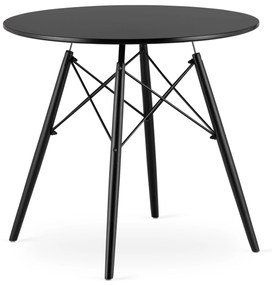 PreHouse TODI Kerek asztal 80 cm - fekete / fekete lábak