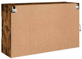 füstös tölgy színű fali TV-szekrény LED-ekkel 98,5x30x60,5 cm