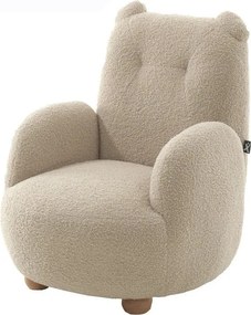 Bézs buklé gyerek fotel Rocky – Vipack