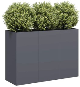 vidaXL növénytartó antracitszürke 120x40x80 cm hidegen hengerelt acél