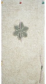 Krémszínű pamut gyerek játszószőnyeg 120x160 cm Wildflowers – Lorena Canals