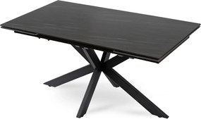 Kihúzható kerámia étkezőasztal 160–240 cm méretben, fekete színben BRUNO