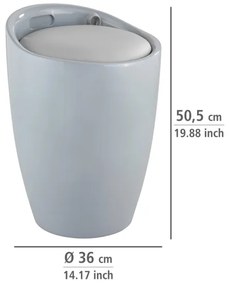 WENKO 25625100 - CANDY zsámoly 36x50,5 cm szürke/fekete