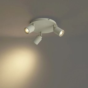 Modern, süllyesztett spotlámpa bézs színben, 3-lámpás, IP44 - Ducha