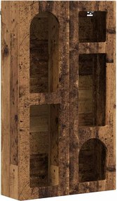vidaXL Függő szekrény polcokkal Öreg fa 59 x 20 x 100 cm Faanyag