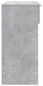 betonszürke szerelt fa tálalóasztal 90 x 36 x 75 cm