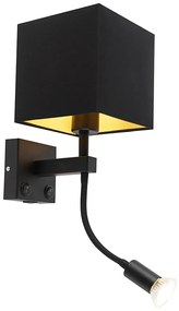 Okos fali lámpa fekete USB-vel, Wi-Fi-vel, A60 és GU10 foglalattal - Zeno