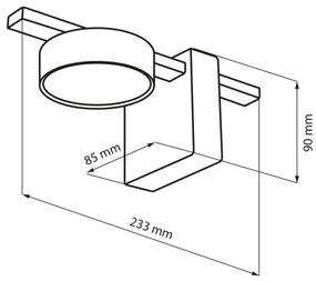 Polux JOY 326232 Fali lámpa 1x10W/GX53 4000K 660lm IP20