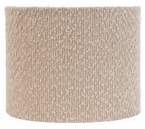 Szövet lámpaernyő bézs színben, teddy anyaggal 18/18/14