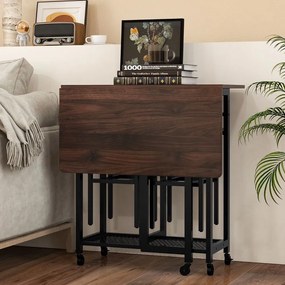 3 részes étkezőasztal szett bortartóval