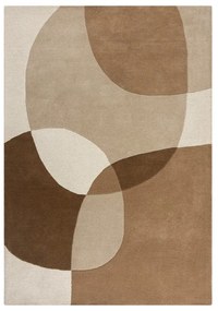 Barna-bézs kézi szövésű gyapjú szőnyeg 200x290 cm Glow – Flair Rugs