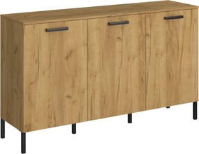 Komód 3D, craft tölgy arany/antracit, SANTANA
