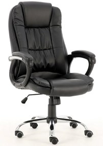 Forgó irodai szék, Idol, műbőr, 50x119x52 cm, fekete színben