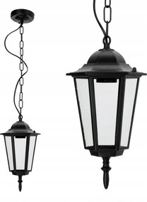 Mennyezeti Lámpa Függő Kerti Kültéri Túlnyúlás E27 Fekete IP54 Lo 4105