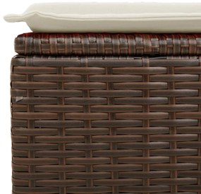 vidaXL barna polyrattan kerti szék párnával 55 x 55 x 37 cm