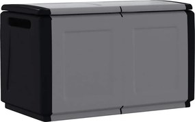vidaXL sötétszürke-fekete kerti tárolóláda 96 x 53 x 57 cm 230 L